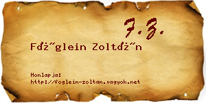Föglein Zoltán névjegykártya